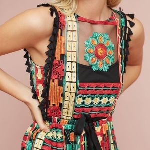 Anthropologie Eva Franco Saskia embroidered dress size 12